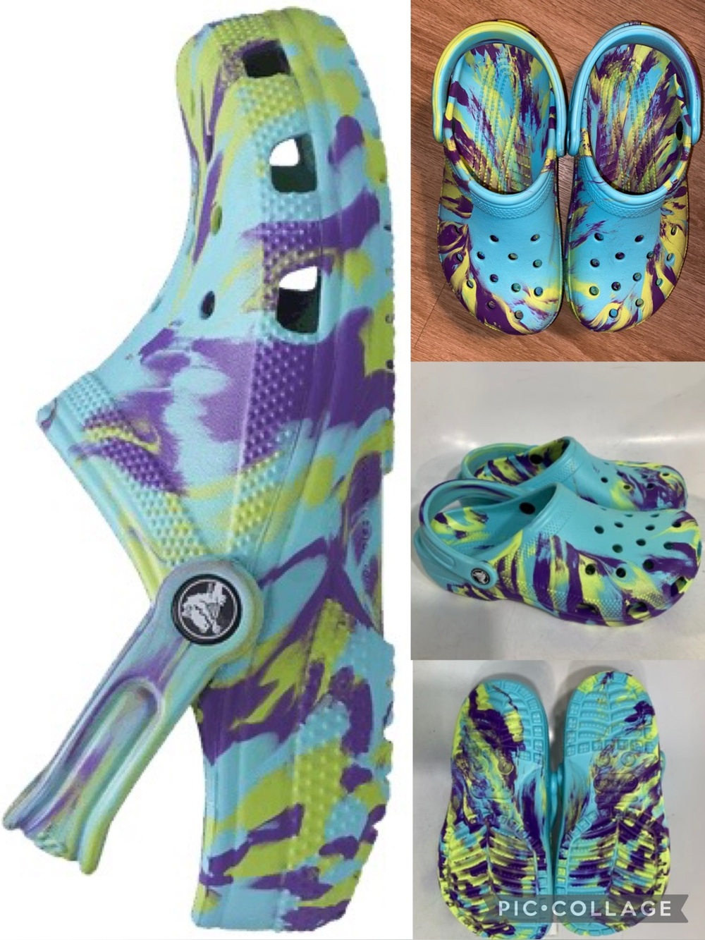 Crocs Classic Marbled Clogs Tie Dye Unisex NWOT